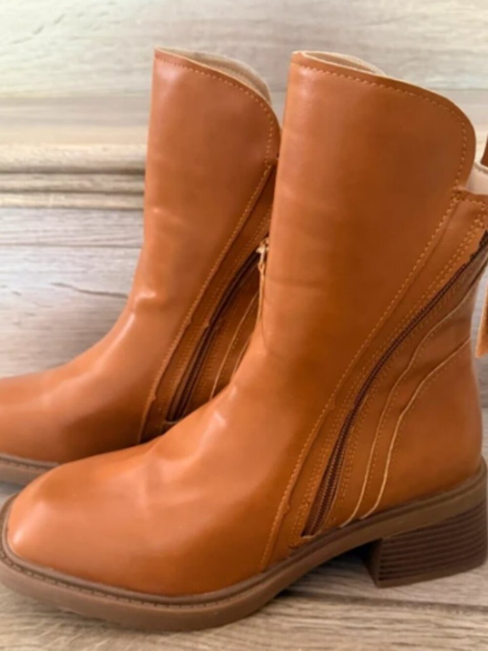 Camel colored ankle boots